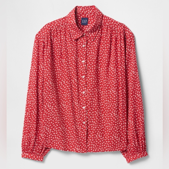 GAP Tops - GAP Relaxed Button-Front Blouse, NWT